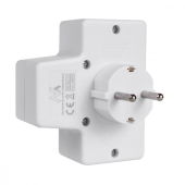 MACLEAN Gniazdko 1x16A 2x2.5A Schuko MCE215 z włącznikiem/wyłącznikiem, maks obciążenie 3680W, 2x wtyczka euro, 1x schuko  - MCE215 - Zdjęcie 2