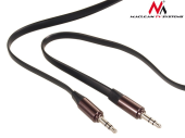 MACLEAN Przewód  jack 3.5mm, płaski 1m, metalowy wtyk, MCTV-694 B Czarny  - MCTV-694 B - Zdjęcie 5
