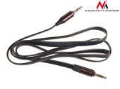 MACLEAN Przewód  jack 3.5mm, płaski 1m, metalowy wtyk, MCTV-694 B Czarny  - MCTV-694 B - Zdjęcie 6