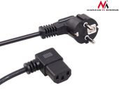 MACLEAN Kabel zasilający kątowy 3 pin 3M wtyk EU MCTV-803 - MCTV-803 - Zdjęcie 1
