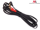MACLEAN Przewód mini jack 3,5mm kątowy 2RCA 1m MCTV-824 Czarny - MCTV-824 - Zdjęcie 2