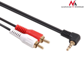 MACLEAN Przewód mini jack 3,5mm kątowy 2RCA 1m MCTV-824 Czarny - MCTV-824 - Zdjęcie 3