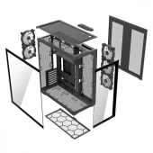 MODECOM Obudowa Volcano Space XL ARGB Full Tower 5 wentylatorów, czarna - AT-SPACE-XL-5F-ARGB-10 - Zdjęcie 7