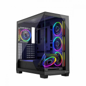 MODECOM Obudowa PC STELLAR 5F ARGB 10 Czarna - AT-STELLAR-5F-ARGB-10 - Zdjęcie 1