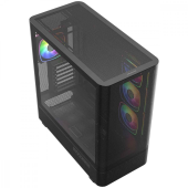 MODECOM Obudowa VOLCANO AQ300 MID RGB GLASS 4 wentylatory czarna  - MC-A-AQ300-4FA-B - Zdjęcie 5