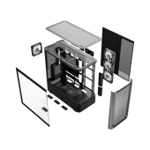 MODECOM Obudowa VOLCANO AQ300 MID RGB GLASS 4 wentylatory czarna  - MC-A-AQ300-4FA-B - Zdjęcie 7