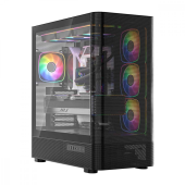 MODECOM Obudowa VOLCANO AQ300 MID RGB GLASS 4 wentylatory czarna  - MC-A-AQ300-4FA-B - Zdjęcie 8