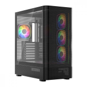 MODECOM Obudowa VOLCANO AQ300 MID RGB GLASS 4 wentylatory czarna  - MC-A-AQ300-4FA-B - Zdjęcie 9