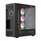 MODECOM Obudowa VOLCANO AQ300 MID RGB GLASS 4 wentylatory czarna  - MC-A-AQ300-4FA-B - Zdjęcie 12