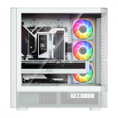 MODECOM Obudowa VOLCANO AQ300 MID RGB GLASS 4 wentylatory biała  - MC-A-AQ300-4FA-W - Zdjęcie 5