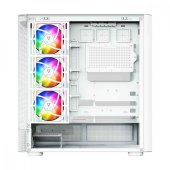 MODECOM Obudowa VOLCANO AQ300 MID RGB GLASS 4 wentylatory biała  - MC-A-AQ300-4FA-W - Zdjęcie 8