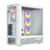 MODECOM Obudowa VOLCANO AQ300 MID RGB GLASS 4 wentylatory biała  - MC-A-AQ300-4FA-W - Zdjęcie 12