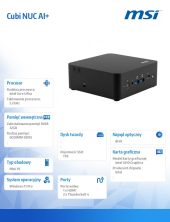MSI Komputer Cubi NUC AI+ 2MG-001EU WIN11PRO/ICU7 258V/32G/1T/WiFI/BT/Black - Cubi NUC AI+ 2MG-001EU - Zdjęcie 8