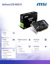MSI GeForce GTX 1050 AERO ITX OCV1 4GB GDDR5 128BIT DVI-D/HDMI/DP - GeForce GTX 1050 Ti AERO ITX 4G OCV1 - Zdjęcie 6