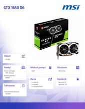 MSI Karta graficzna GTX 1650 D6 VENTUS XS OCV1 4GB 128bit GDDR6 HDMI/DP/DVI - GeForce GTX 1650 D6 VENTUS XS OCV1 - Zdjęcie 6