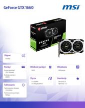 MSI Karta graficzna GeForce GTX 1660 VENTUS XS 6G OC 192BIT DDR5 3DP/HDMI - GeForce GTX 1660 VENTUS XS 6G OC - Zdjęcie 5