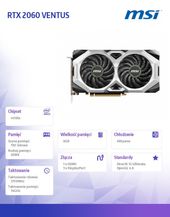 MSI Karta graficzna RTX 2060 VENTUS GP OC 6GB 192bit GDDR6 3DP/HDMI - GeForce RTX 2060 VENTUS GP OC - Zdjęcie 6