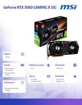 MSI Karta graficzna GeForce RTX 3060 GAMING X 12GB GDDR6 192bit 3DP/HDMI  - GeForce RTX 3060 GAMING X 12G - Zdjęcie 2