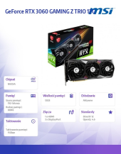 MSI Karta graficzna GeForce RTX 3060 GAMING Z TRIO 12GB GDDR6 192bit 3DP/HDMI  - GeForce RTX 3060 GAMING Z TRIO 12G - Zdjęcie 8