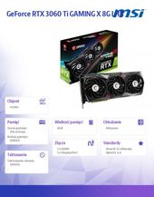 MSI Karta graficzna GeForce RTX 3060 Ti GAMING X LHR 8GB GDDR6X 256bit 3DP/HDMI - GeForce RTX 3060 Ti GAMING X 8G LHR - Zdjęcie 6