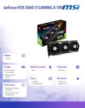 MSI Karta graficzna GeForce RTX 3060 Ti GAMING X TRIO 8GB GDDR6 256bit 3DP/HDMI - GeForce RTX 3060 Ti GAMING X TRIO - Zdjęcie 2