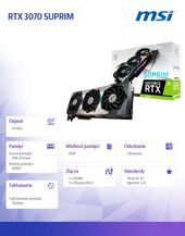 MSI Karta graficzna RTX 3070 SUPRIM 8GB GDDR6 256bit 3DP/HDMI  - GeForce RTX 3070 SUPRIM 8G - Zdjęcie 2