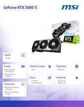 MSI Karta graficza RTX 3080 Ti SUPRIM X 12GB GDDR6X 384bit 3DP/HDMI - GeForce RTX 3080 Ti SUPRIM X 12G - Zdjęcie 6