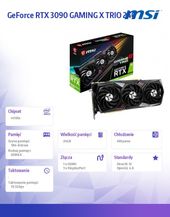 MSI Karta graficzna GeForce RTX 3090 GAMING X TRIO 24GB GDDR6X 384bit 3DP/HDMI  - GeForce RTX 3090 GAMING X TRIO 24G - Zdjęcie 2