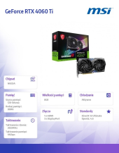 MSI Karta graficzna GeForce RTX 4060 Ti Gaming X 8GB GDDRX6 128bit - GeForce RTX 4060 Ti GAMING X 8G - Zdjęcie 6