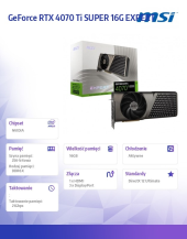 MSI Karta graficzna RTX 4070 Ti SUPER 16G EXPERT 256 bit GDDR6X - GeForce RTX 4070 Ti SUPER 16G EXPERT - Zdjęcie 6