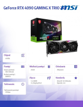 MSI Karta graficzna GeForce RTX 4090 GAMING X TRIO 24G GDDR6X 384bit 3DP/HDMI - GeForce RTX 4090 GAMING X TRIO 24G - Zdjęcie 6