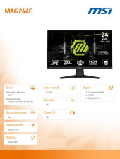 MSI Monitor 23.8 cala MAG 244F LED/FHD/Flat/200Hz/czarny - MAG 244F - Zdjęcie 6