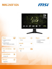 MSI Monitor 23.8 cala MAG 245F X24 LED/FHD/Flat/240Hz/czarny - MAG 245F X24 - Zdjęcie 6