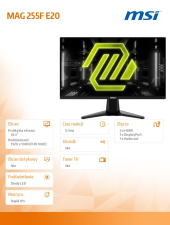 MSI Monitor MAG 255F E20 24.5 cala LED/FHD/Flat/200Hz/Czarny - MAG 255F E20 - Zdjęcie 6