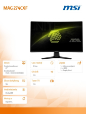MSI Monitor MAG 274CXF     27 cali LED/FHD/Zakrzywiony/280Hz/Czarny - MAG 274CXF - Zdjęcie 7