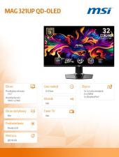 MSI Monitor MAG 321UP QD-OLED 31.5 cala UHD/LED/Flat/165Hz/czarny - MAG 321UP QD-OLED - Zdjęcie 7