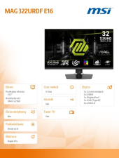 MSI Monitor MAG 322URDF E16 31.5 cala LED/UHD/Flat/160Hz - MAG 322URDF E16 - Zdjęcie 6