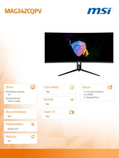 MSI Monitor MAG342CQPV 34 cale Curve/UWQHD/VA/100Hz  - MAG342CQPV - Zdjęcie 6