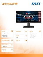 MSI Monitor 30 cali Optix MAG301RF FLAT/LED/WFHD/NonTouch/200Hz/czarny - Optix MAG301RF - Zdjęcie 6