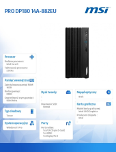 MSI Komputer PRO DP180 14A-882EU W11PRO/i5-14400/16GB/512GB SSD/Black  - PRO DP180 14A-882EU - Zdjęcie 9