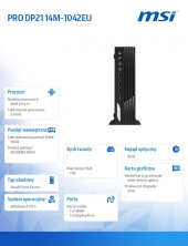 MSI Komputer PRO DP21 14M-1042EU WIN11PRO/IC7-14700/16GB/1TB/WiFI/BT/Black - PRO DP21 14M-1042EU - Zdjęcie 7