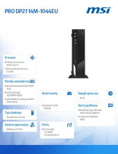 MSI Komputer PRO DP21 14M-1044EU WIN11PRO/IC5-14400/8GB/500GB/WiFi/BLACK - PRO DP21 14M-1044EU - Zdjęcie 8