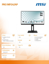 MSI Monitor 23.8 cala PRO MP242AP LED/FHD/Flat/100Hz/czarny - PRO MP242AP - Zdjęcie 9