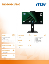 MSI Monitor 23.8 cala PRO MP242PMG LED/FHD/Flat/120Hz/czarny - PRO MP242PMG - Zdjęcie 2