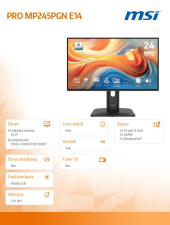 MSI Monitor PRO MP245PGN E14 23.8 cala/LED/FHD/FLAT/144Hz/Czarny - PRO MP245PGN E14 - Zdjęcie 9