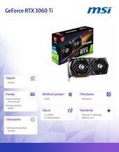 MSI Karta Graficzna RTX 3060Ti GAMING Z TRIO LHR 8GB GDDR6X 256bit - RTX 3060 Ti GAMING Z TRIO 8G LHR - Zdjęcie 6