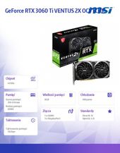 MSI Karta graficzna GeForce RTX 3060 Ti VENTUS 2X OCV1 LHR 8GB GDDR6X 256bit 3DP/HDMI - RTX 3060 Ti VENTUS 2X 8G OCV1 LHR - Zdjęcie 6