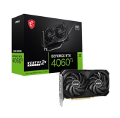 MSI Karta graficzna RTX 4060 Ti VENTUS 2X BLACK E1 OC 8GB GDDR6 128bit - RTX 4060 Ti 8G VENTUS 2X BLACK E1 OC - Zdjęcie 1