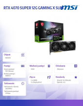 MSI Karta graficzna RTX 4070 SUPER 12G GAMING X SLIM GDDRX6 192bit  - RTX 4070 SUPER 12G GAMING X SLIM - Zdjęcie 6