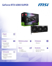MSI Karta graficzna GeForce RTX 4080 SUPER 16GB GAMING X SLIM GDDR6X 256bit - RTX 4080 SUPER 16G GAMING X SLIM - Zdjęcie 8